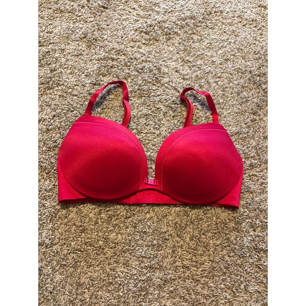 Victoria's Secret red Plunge push up bra